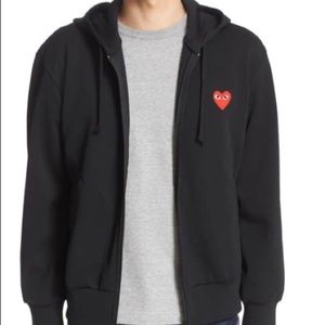 Comme des garçons PLAY black zip up hoodie